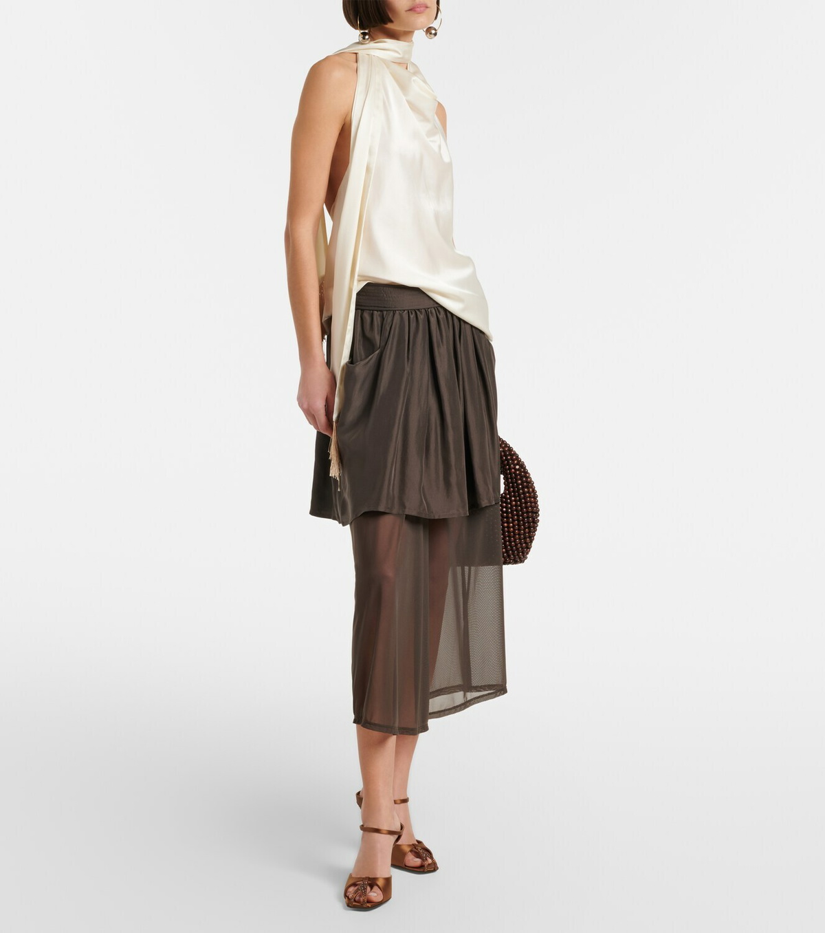 Herbert Levine Hidden Gem embellished satin mules