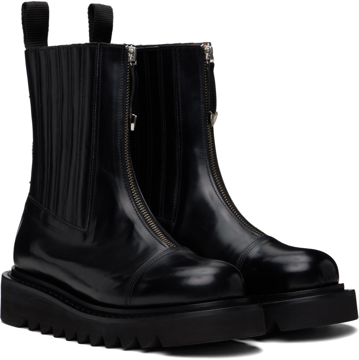 Toga Virilis SSENSE Exclusive Black Leather Chelsea Boots