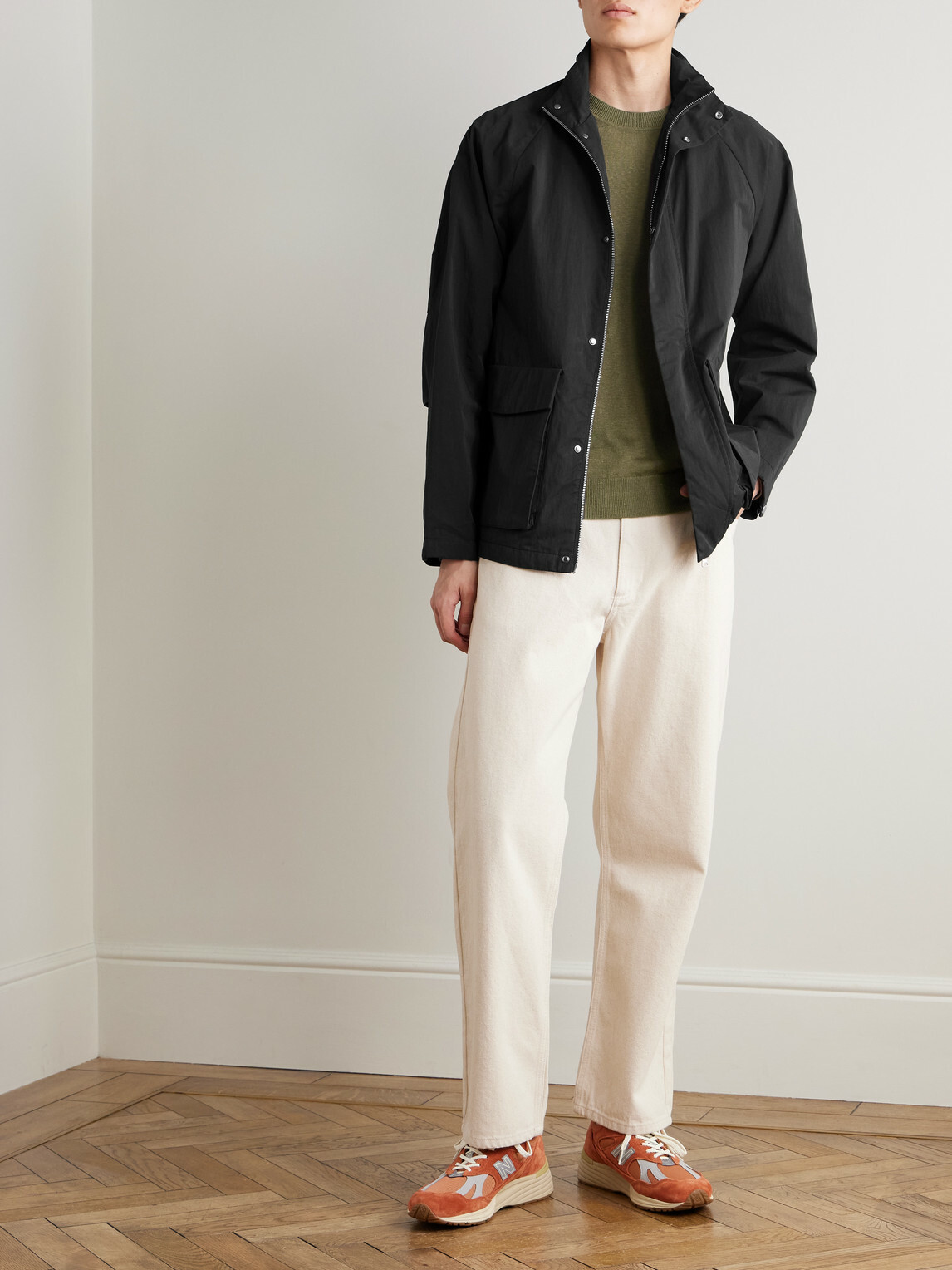 NN07 - Rafael 80035 Cotton-Blend Shell Jacket - Black