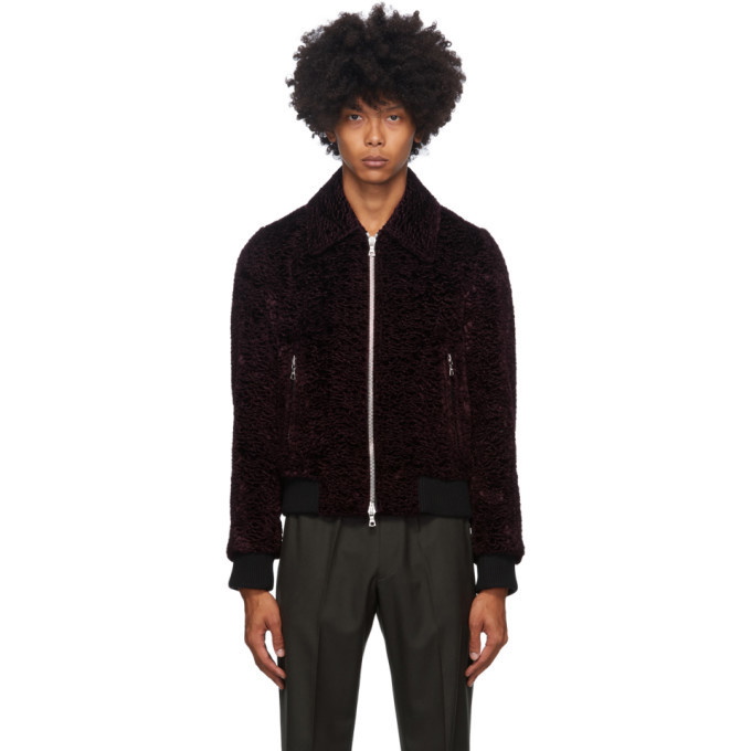 Photo: Dries Van Noten Burgundy Soft Bomber Jacket