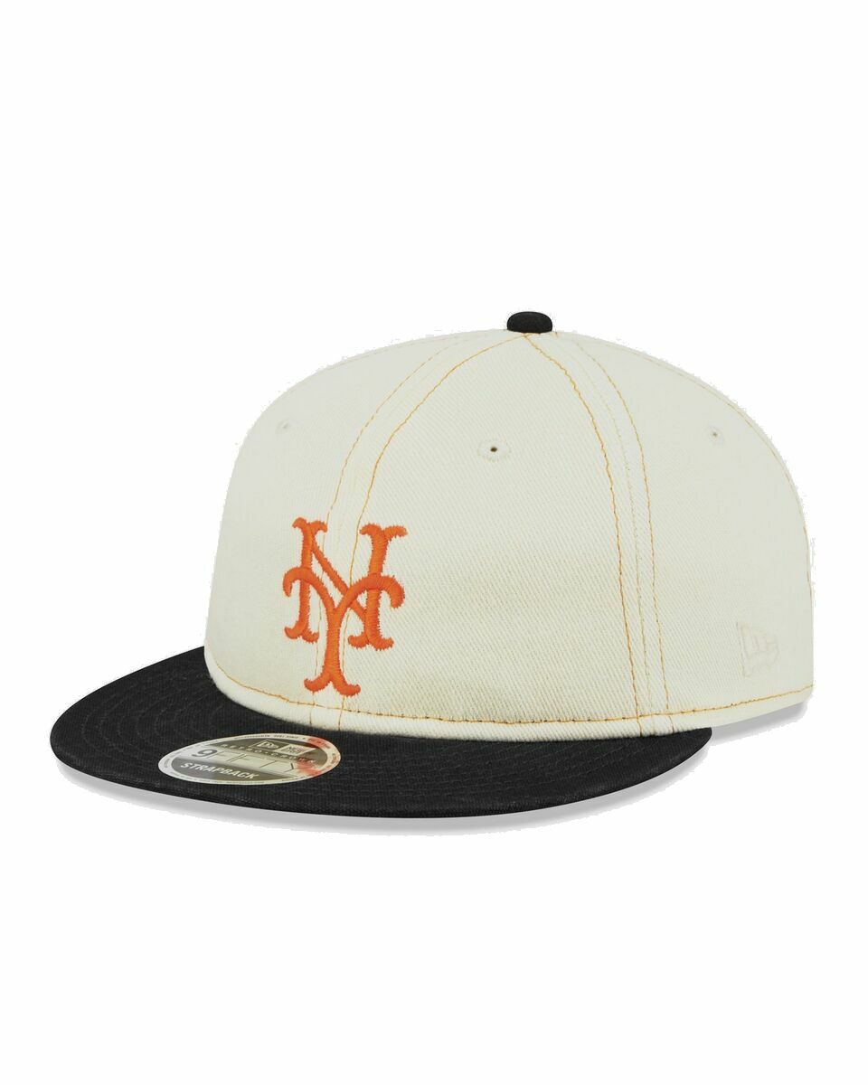 Photo: New Era New York Mets Chrome Denim Retro Crown 9 Fifty Verstellbare Cap White - Mens - Caps