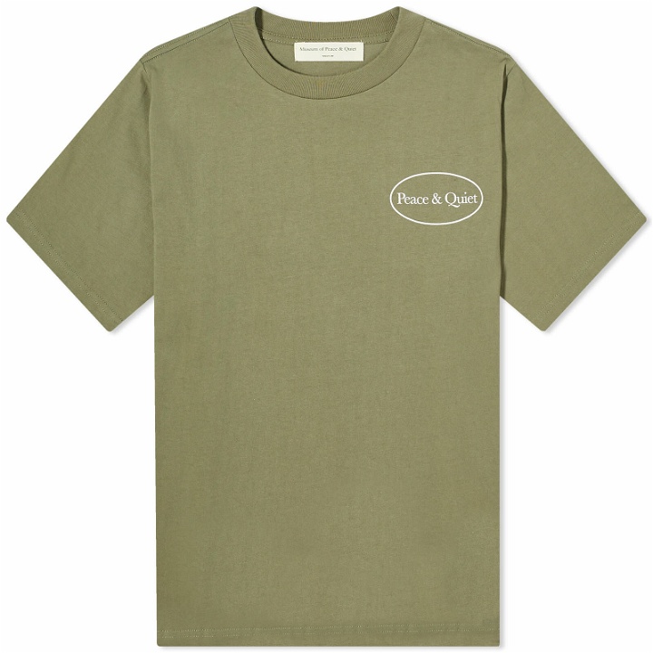 Photo: Museum of Peace and Quiet Men's Museum Hours T-Shirt in Olive