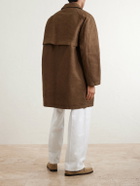 Auralee - Garment-Dyed Cotton-Twill Coat - Brown