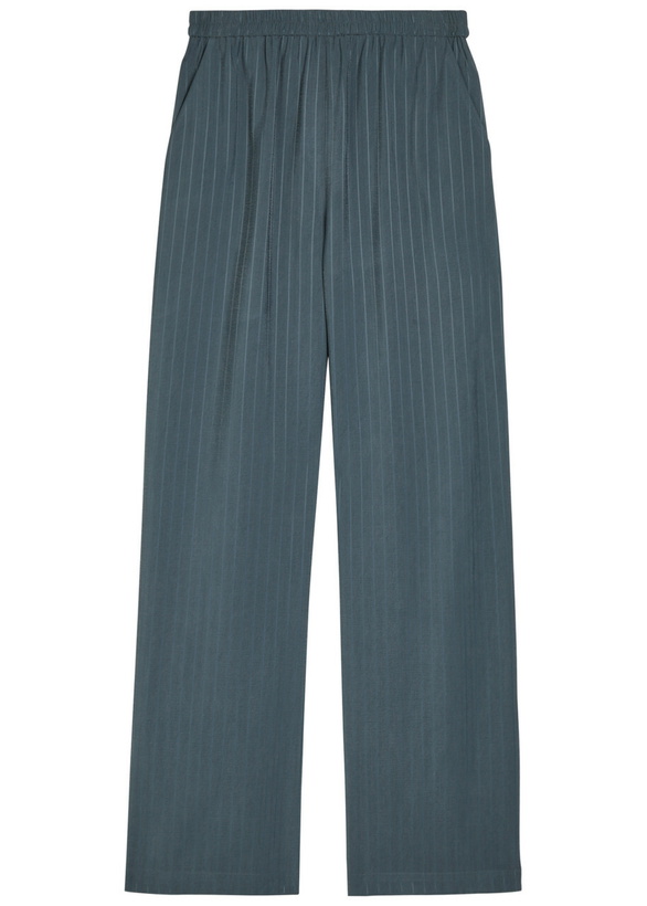 Photo: Emporio Armani Striped Loose Straight-leg Trousers Navy