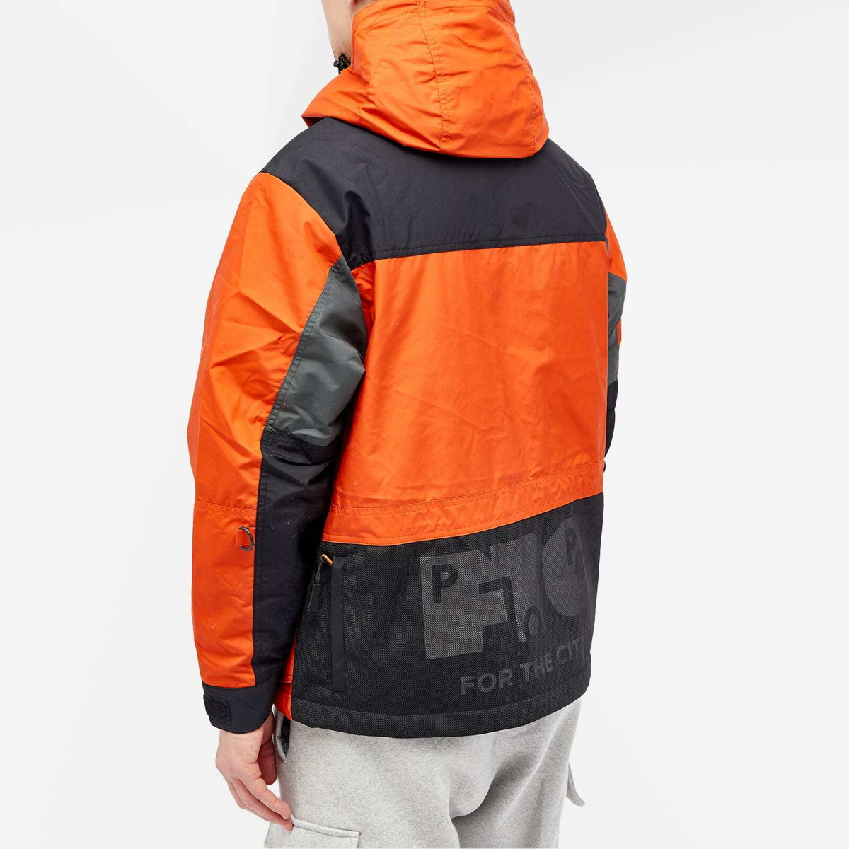 Pop Trading Company Men's x FTC Funnel Neck Jacket in Orange/Black Pop  Trading Company