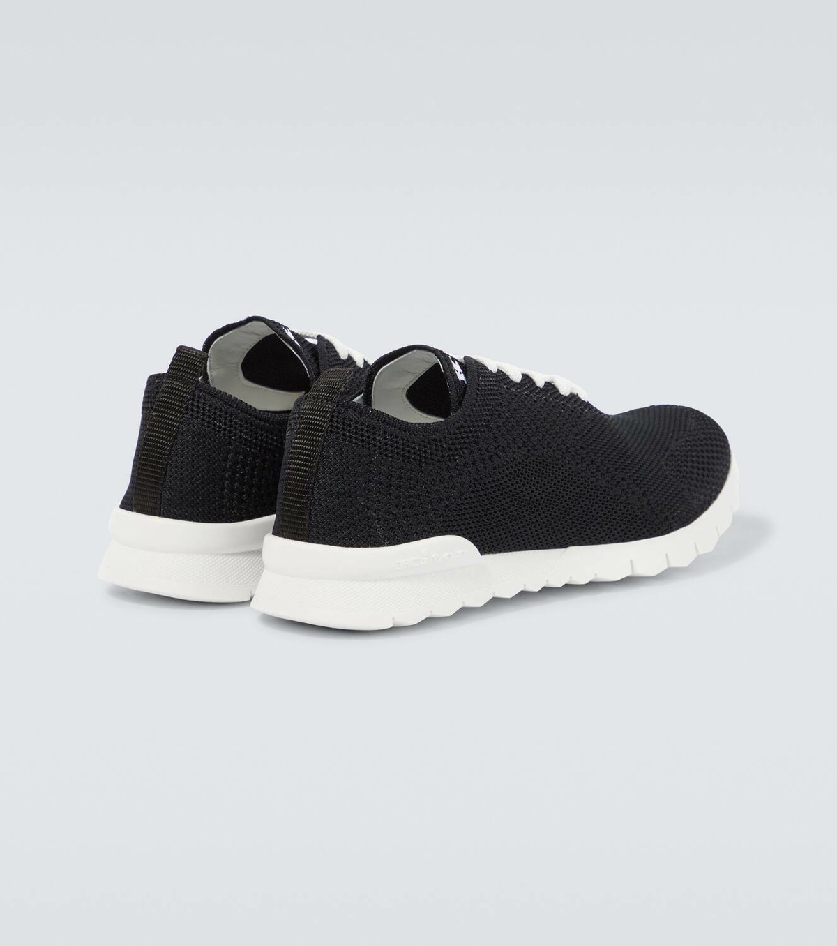 Kiton Black Cotton Leather Sneakers - Italian Luxury Footwear main image 1