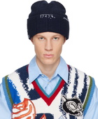 Marni Navy Wool-Cashmere Beanie
