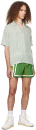 Rhude Green & Off-White Moonlight Shorts