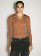 Y/Project Pinched Shoulder Rib Sweater