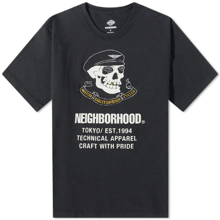 Photo: Neighborhood Men's x Harley Davidson H-D T-Shirt in Black