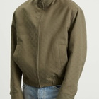 Gucci Men's GG Canvas Bomber Jacket in Green