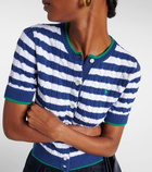 Polo Ralph Lauren Striped cable-knit cotton cardigan