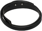Acne Studios Black Nail Leather Bracelet