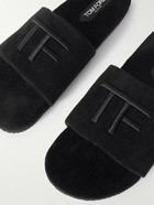 TOM FORD - Harrison Logo-Embroidered Terry Sandals - Black