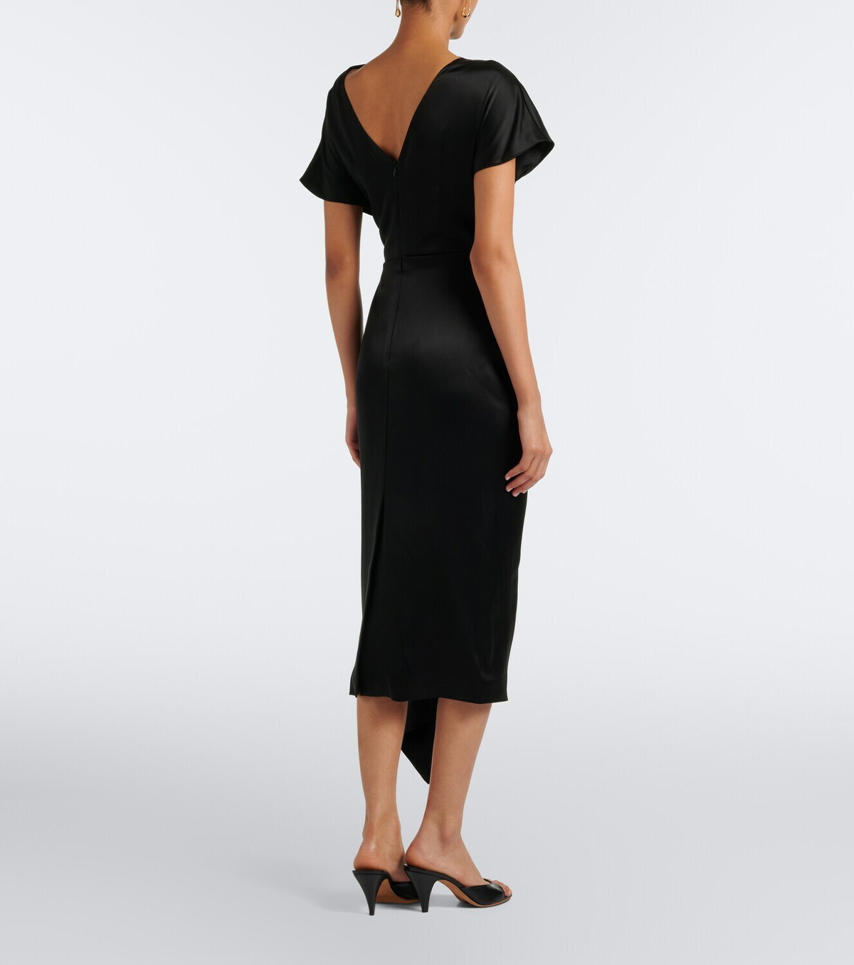 Roksanda Zoa draped satin midi dress