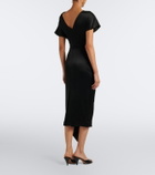 Roksanda Zoa draped satin midi dress