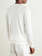 Caruso - Wool, Silk and Cashmere-Blend Sweater - White