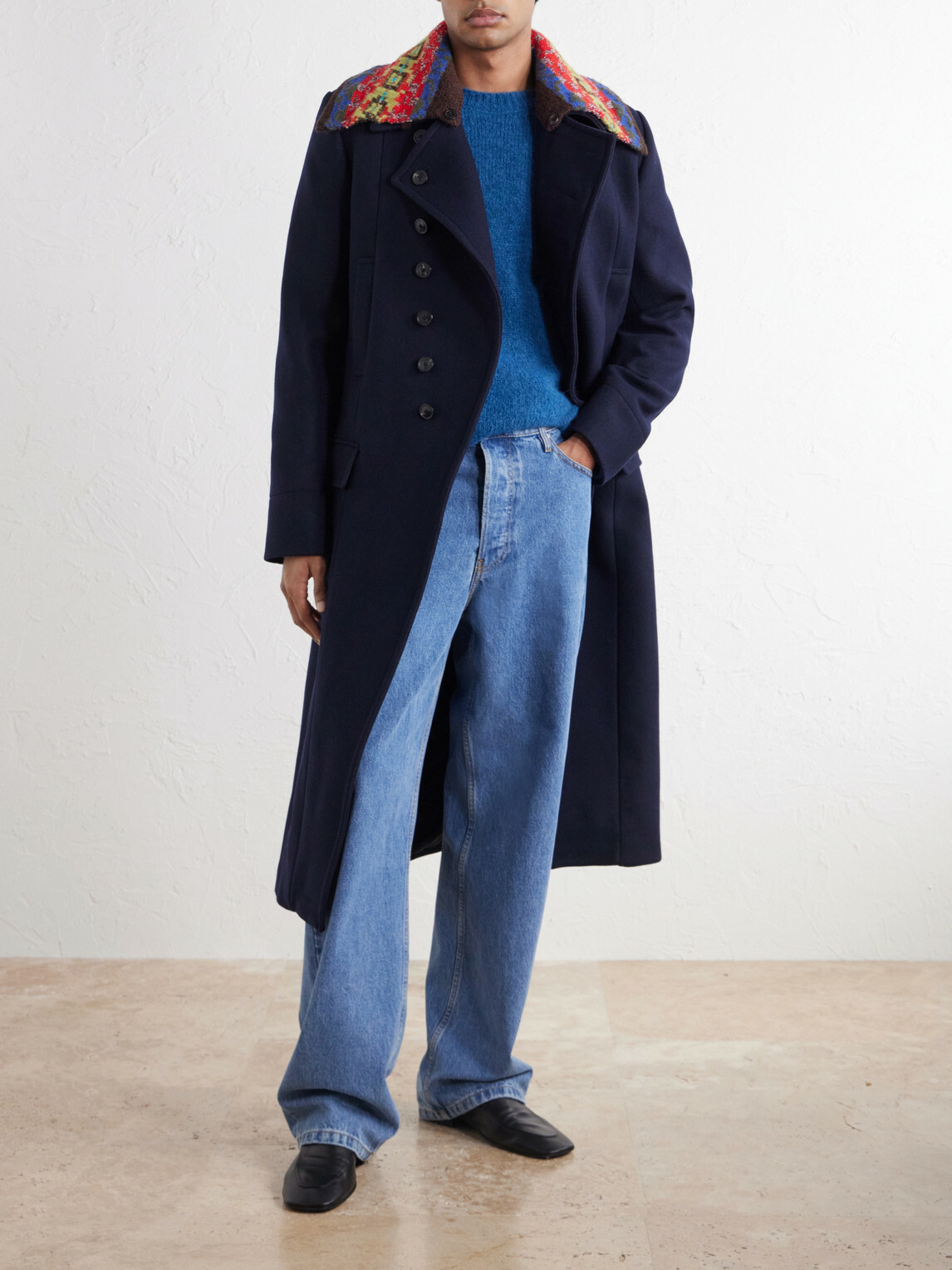 Dries Van Noten - Double-Breasted Wool-Blend Twill Coat - Blue