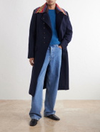 Dries Van Noten - Double-Breasted Wool-Blend Twill Coat - Blue