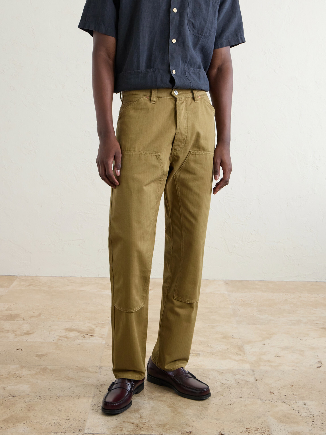 Drake's - Carpenter Straight-Leg Cotton Cargo Trousers - Brown
