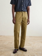 Drake's - Carpenter Straight-Leg Cotton Cargo Trousers - Brown