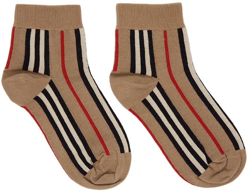 Photo: Burberry Beige Stripe Short Socks