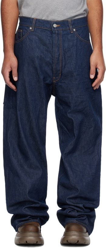 Photo: B1ARCHIVE Navy Wide Leg Jeans