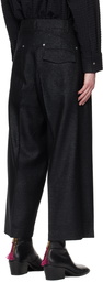 Omar Afridi Black Cropped Trousers