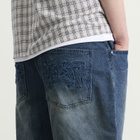 Butter Goods Men's Drummer Baggy Denim Shorts in Stone Wash Blue