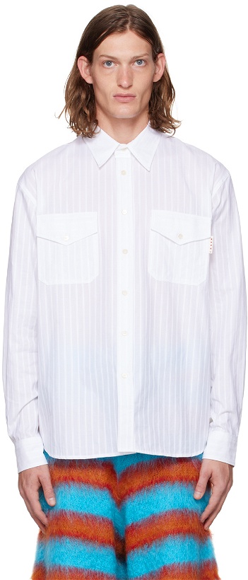 Photo: Marni White Striped Shirt