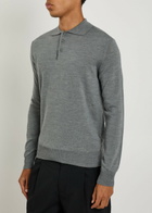 Aurélien Wool Polo Shirt Grey