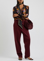 Dorothee Schumacher Emotional Essence Straight-leg Jersey Trousers Burgundy