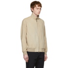 Loro Piana Beige Suede Bomber Jacket