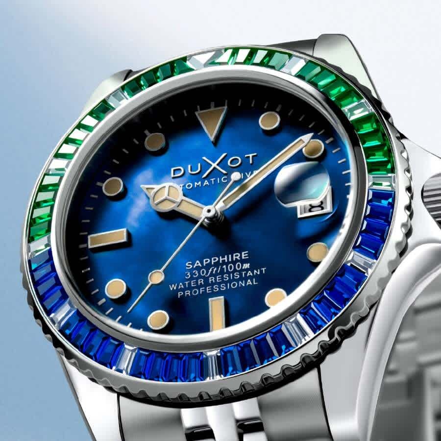 Duxot Atlantica 40 Rainbow Automatic Blue Dial Mens Watch DX-2077-44