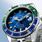 Duxot Atlantica 40 Rainbow Automatic Blue Dial Mens Watch DX-2077-44