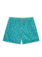 Loro Piana - Straight-Leg Mid-Length Printed Swim Shorts - Blue