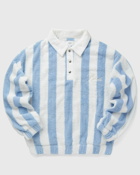 Rhude Striped Loop Terry Polo White - Mens - Polos