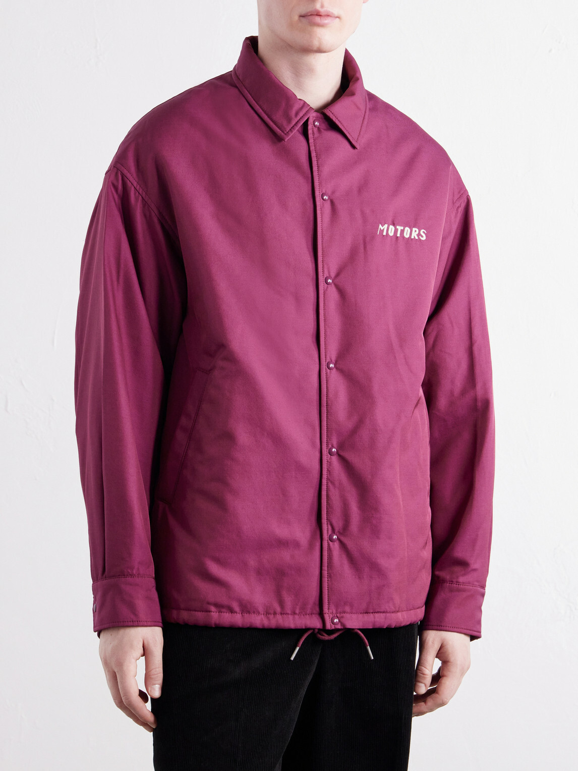 Visvim - Embroidered Wool and Silk-Blend-Twill Jacket - Burgundy