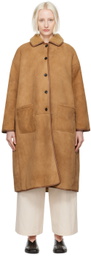 Cawley Tan Roo Reversible Shearling Coat