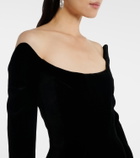 Mugler re/edit Les Méduses velvet corset gown