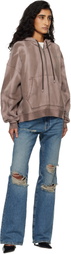 AMIRI Brown Bones Studded Zip Hoodie
