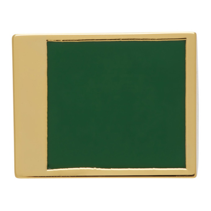 Photo: Portrait Report Gold and Green Vintage Square Signet Ring