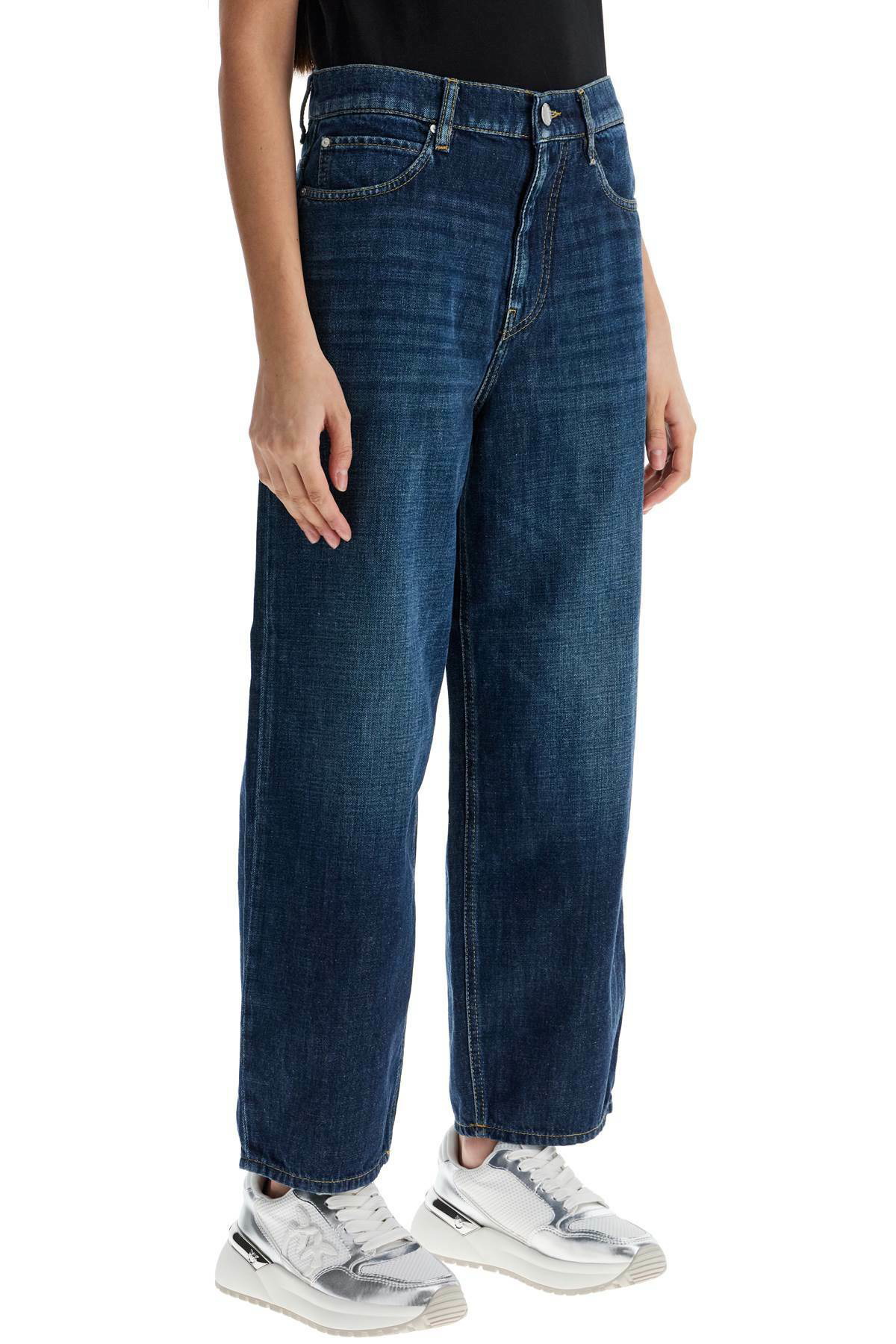 デニム・ジーパン PINKO Woman Jeans Blue 1J10YVY78Q F57 Wide-leg jeans with fringed hem detail PINKO → Shop Online
