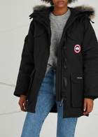 Canada Goose Expedition Black Fur-trimmed Arctic-tech Parka, Coat