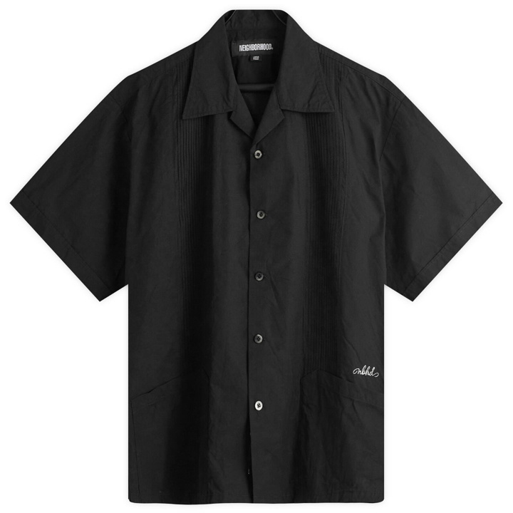 Photo: Neighborhood Men's Guayabera Vacation Shirt in Black