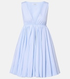 Alaïa Striped cotton poplin minidress
