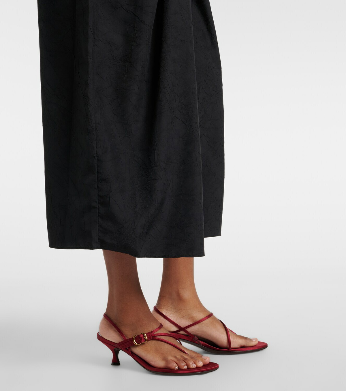 Róhe Gathered midi skirt