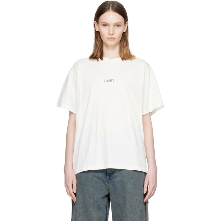 Photo: MM6 Maison Margiela Off-White Label Cotton Jersey T-shirt