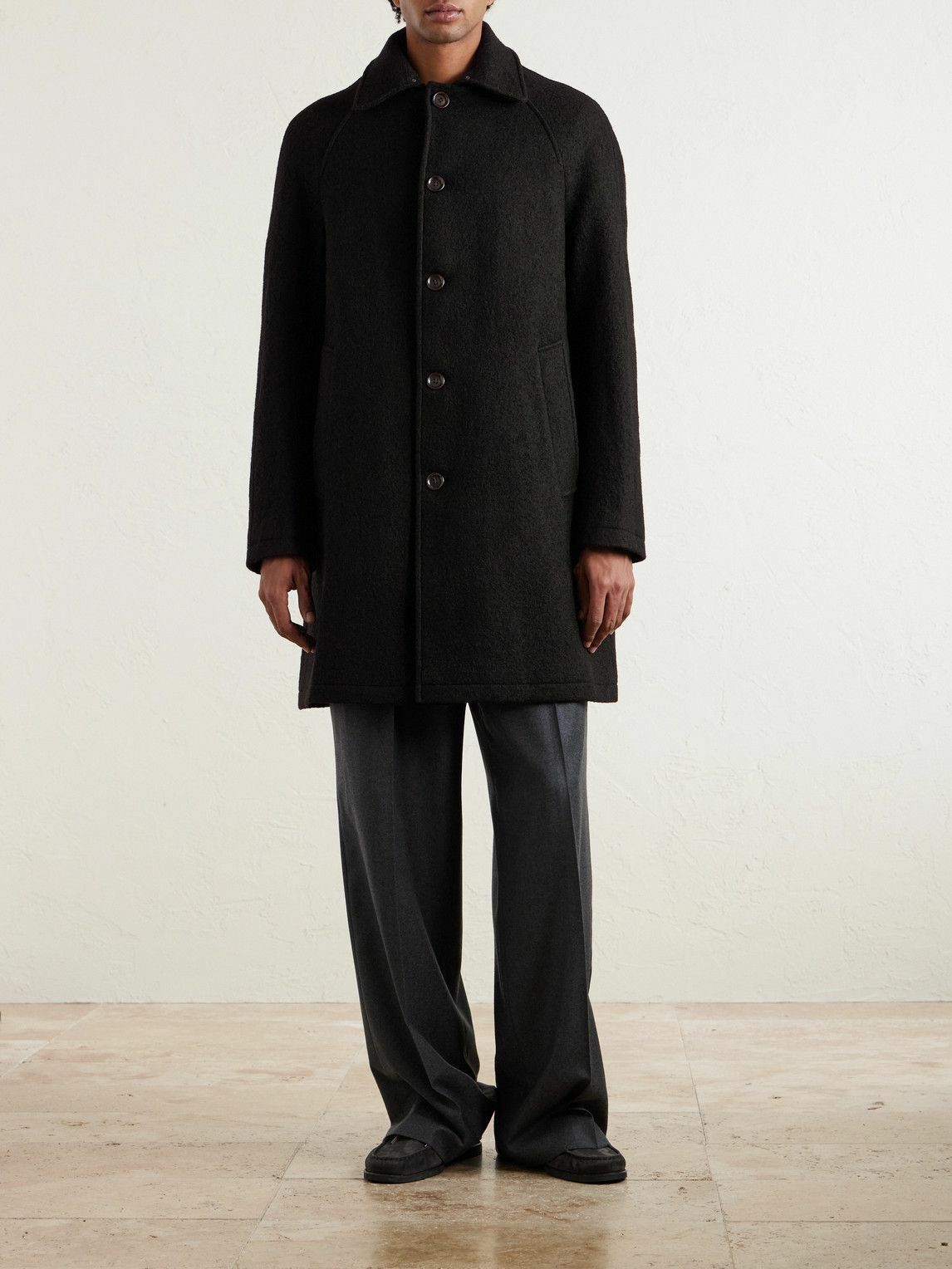 Oliver Spencer - Arnold Wool Coat - Black