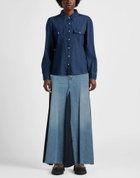 Manila Grace Womens Denim skirt in Blue